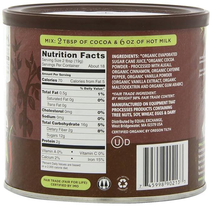 2 Equal Exchange Organic Spicy Hot Cocoa, 12-Ounce (Pack of 3)