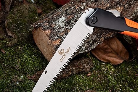 5 Folding Saw, 8 Inch Rugged Blade Hand Saw, Best for Camping, Gardening, Hunting | Cutting Wood, PVC, Bone, Pruning Saw with Ergonomic Non-Slip Handle Design