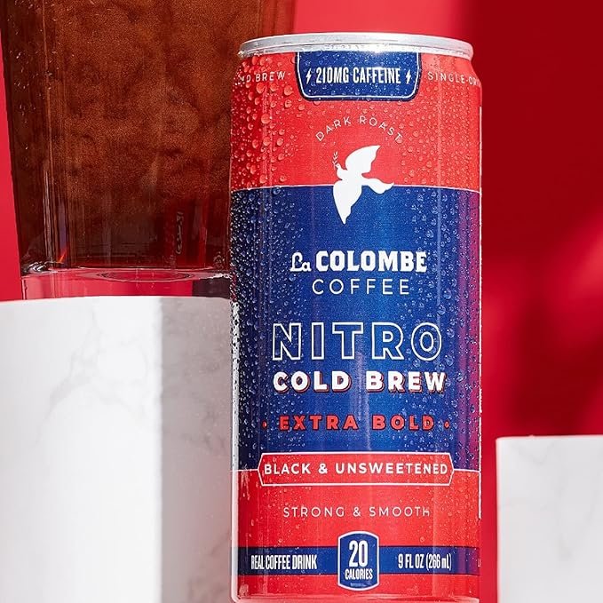 2 La Colombe Cold Brew Coffee - Nitro Extra Bold - 9 Fluid Ounce, 12 Count – Dark Roast, Singe-Origin - Made With Real Ingredients - Grab and Go Coffee