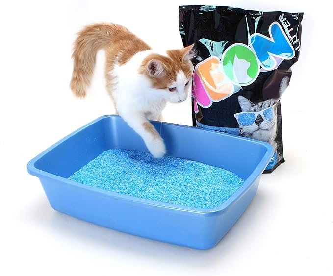 2 NEON Clumping Silica Gel Crystal Cat Litter, Blue