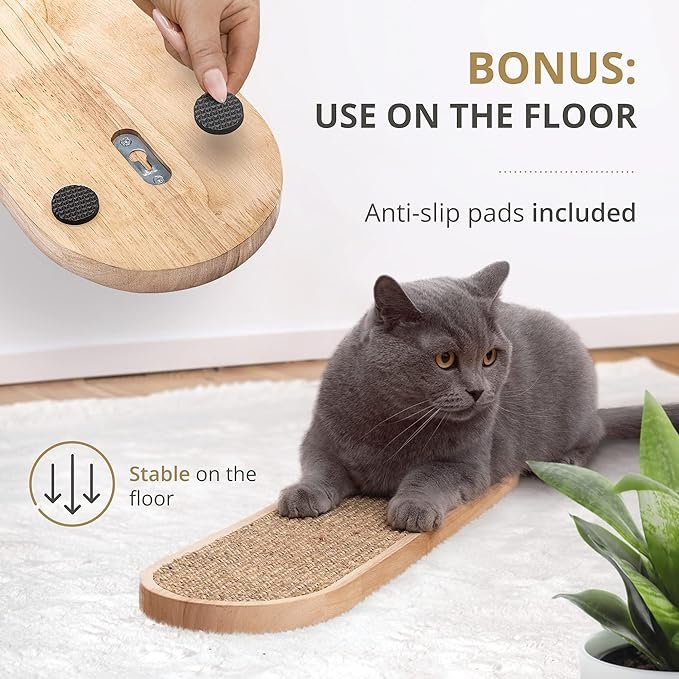 2 7 Ruby Road Wall Mounted Cat Scratcher - Indoor Cat Scratching Board Cat Vertical Cat Scratcher for Wall - Cat Scratch Pad Scratching Post for Indoor Cat Wall Mounted - Cat Wall Furniture Scratch