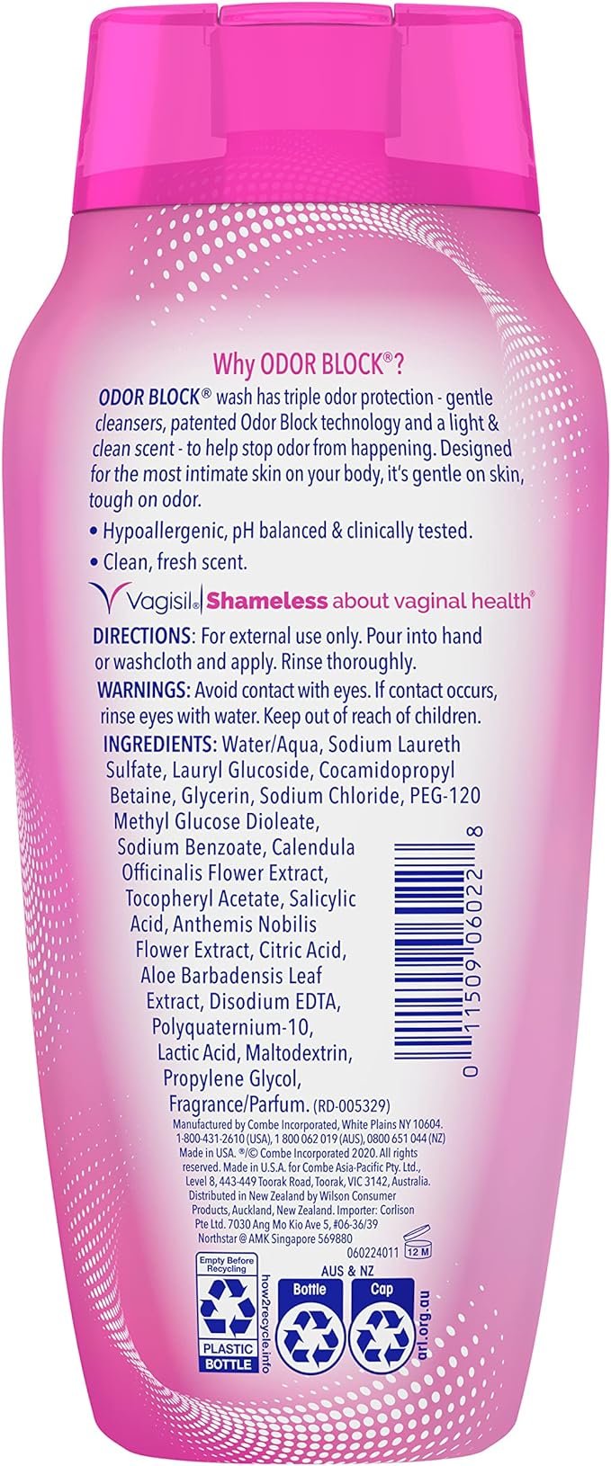 4 FreshScent Daily V Intimate Wash, 12 oz