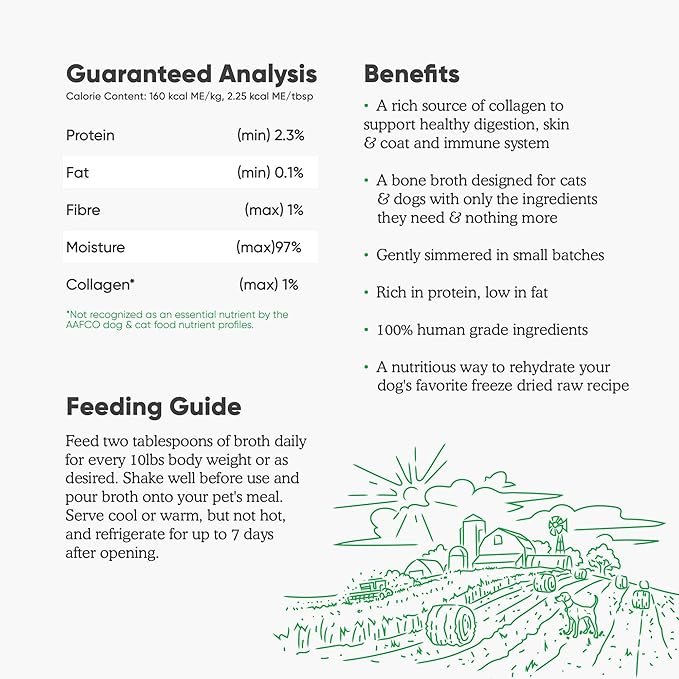 5 Open Farm Bone Broth, Food Topper for Both Dogs and Cats with Responsibly Sourced Meat and Superfoods Without Artificial Flavors or Preservatives, 12oz