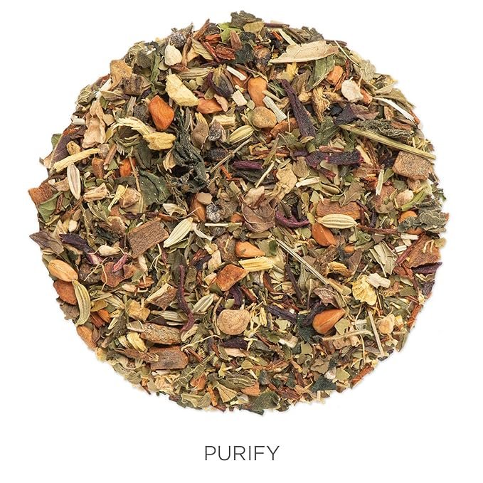 2 Tea Forte Purify Organic Herbal Tea with Purifying Mate and Dandelion Root, Makes 35-50 Cups, 3.53 Ounce Loose Leaf Tea Canister