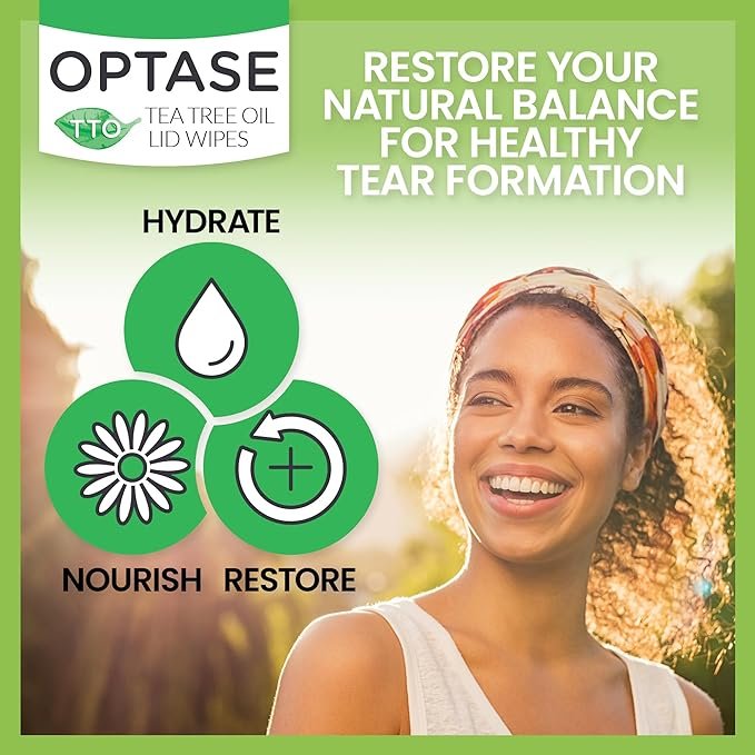 1 TTO Eye Treatment Wipes - Natural Eyelid Cleansing Solution - Blepharitis Relief - Preservative Free - 20-Pack