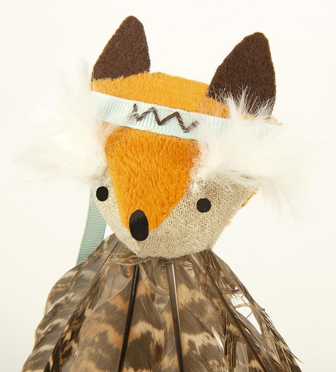 1 SmartyKat Toss-A-Fox Feather Toss & Chase Cat Toy, Randomly Selected Color - Brown OR White, One Size