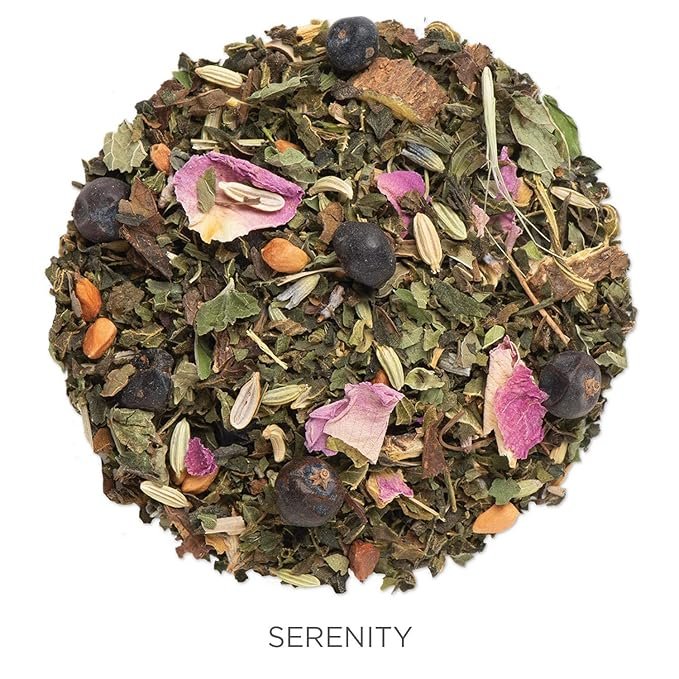 2 Tea Forte Serenity Organic Herbal Tea with Lavender, Lemony Nettle and Juniper Berry, Makes 35-50 Cups, 2.12 Ounce Loose Leaf Tea Canister