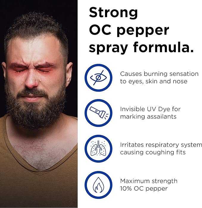 1 PepperGuard Maximum Strength Pepper Spray - Personal Model, Pocket Model, or Police Model - Black