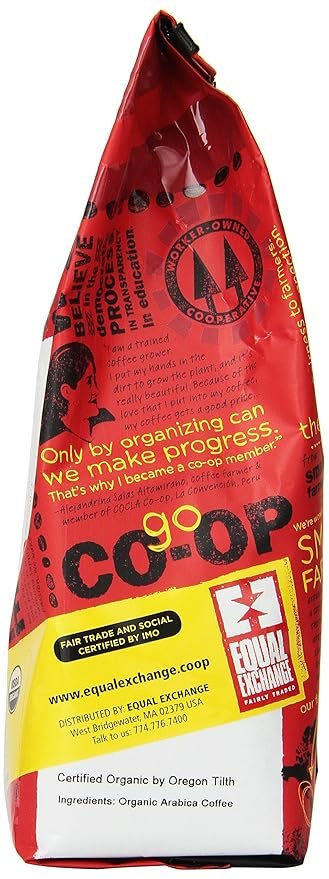 1 Equal Exchange Organic Ground Coffee, Colombian Bag, 12 Ounce (Pack of 1)