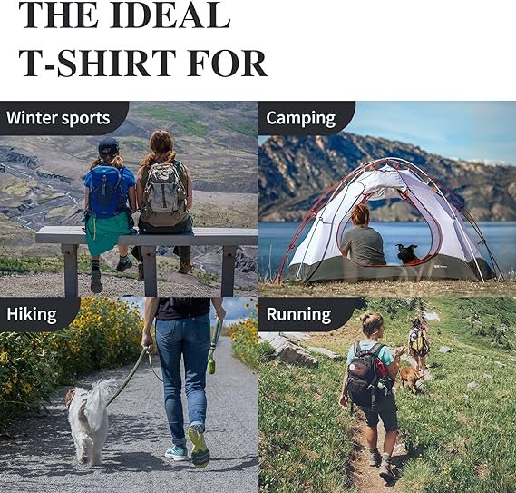 2 Merino Protect 100% Merino Wool T-Shirt Women Crew Neck Tops Short Sleeve Base Layers for Travel Hiking Tee