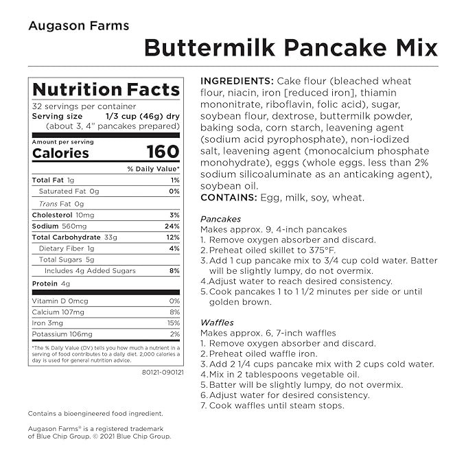 1 Pancake Mix in Large Canister - Augason Farms