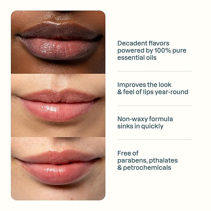 5 Cliganic Tinted Lip Balm - Non-GMO, 4 Colors - Enriched with Vitamin E, Cruelty Free (Packaging May Vary)