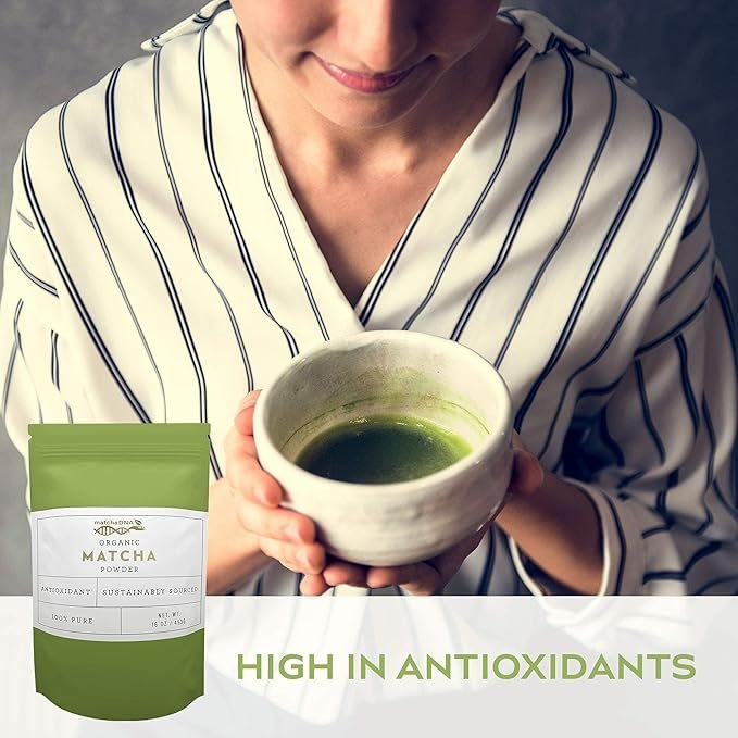 4 MatchaDNA Organic Culinary Matcha Green Tea Powder 16 oz