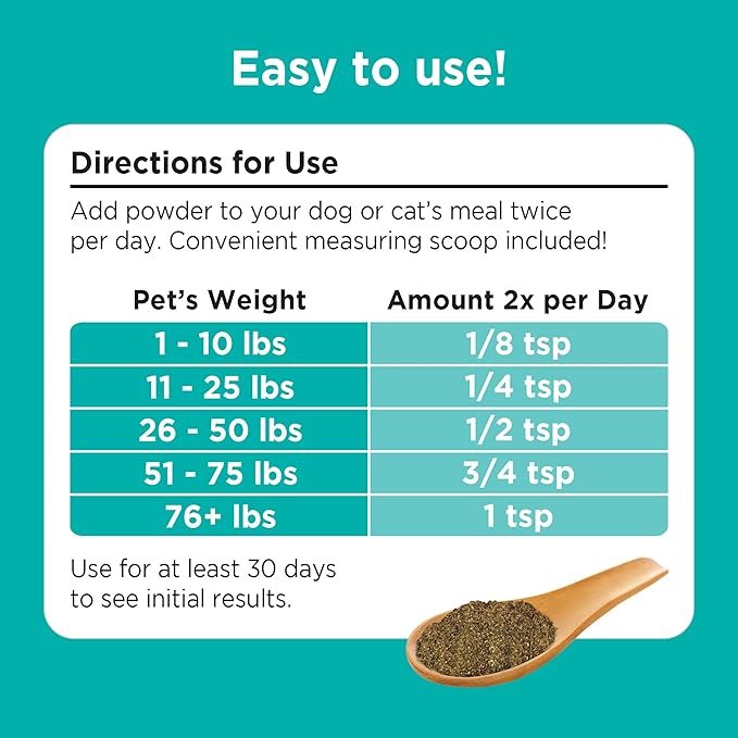 2 Solid Gold SeaMeal Cat & Dog Food Topper - Kelp Powder Dog & Cat Multivitamin - Omega 3 & Digestive Enzymes for Skin & Coat, Gut + Immune Support - 5 oz