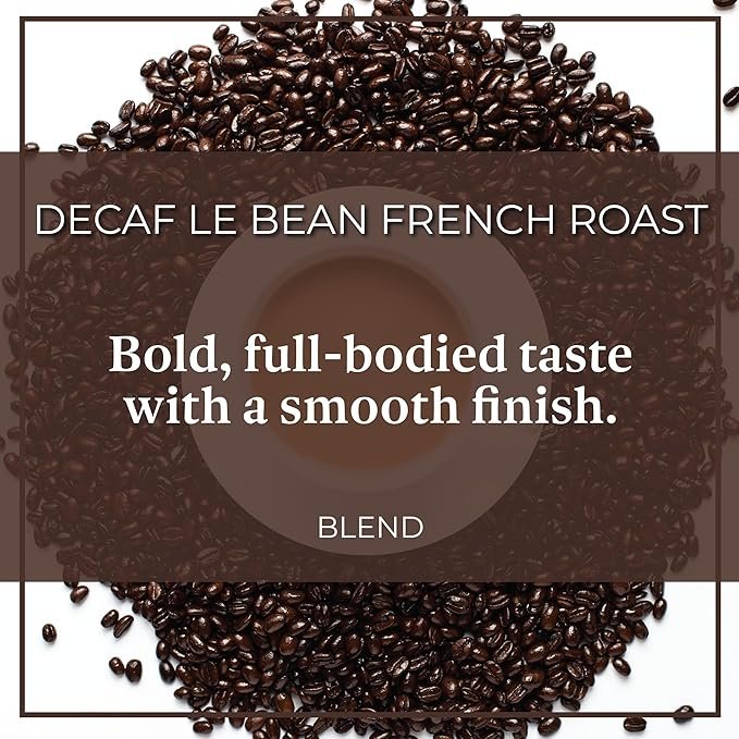 2 The Bean Organic Coffee Company Water Processed DECAF Le Bean, Dark French Roast, Ground Coffee, 5-Pound Bag, Café Molido Tostado Orgánico descafeinado