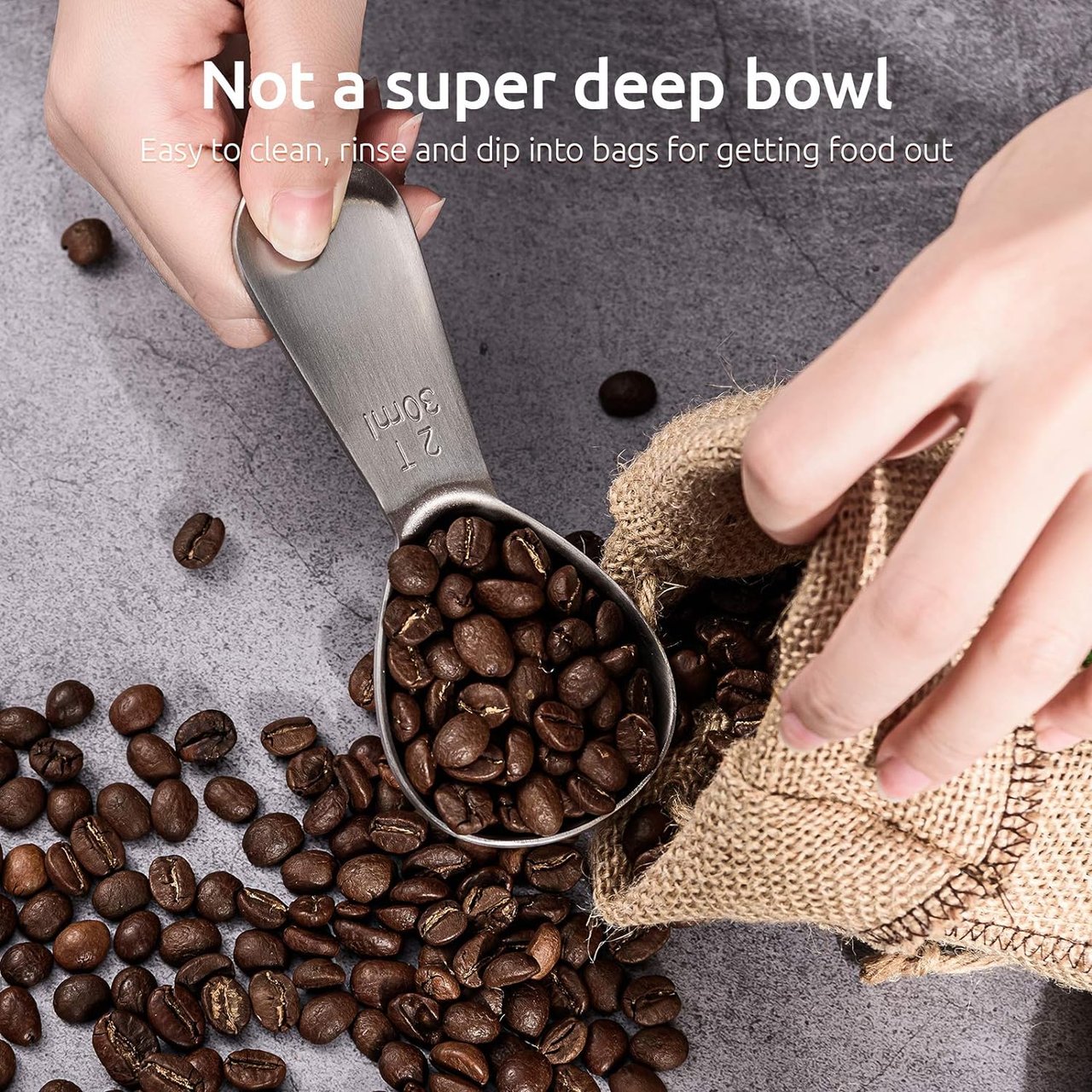 7 U-Taste Coffee Scoop: Durable 18/8 Stainless Steel Measuring Spoon for Coffee 2 Tablespoon