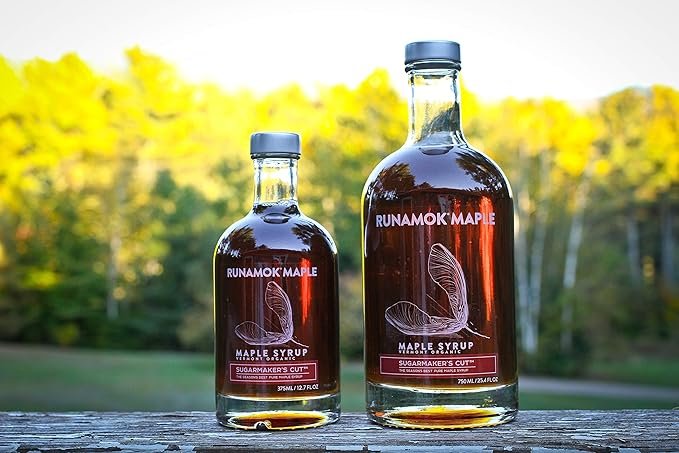 1 Organic Sugar Cane Maple Syrup – Grade A Amber Syrup | Pure Organic Maple Syrup & 100% Natural | Ideal for Breakfast & Pancakes | 12.68 Fl Oz (375mL)