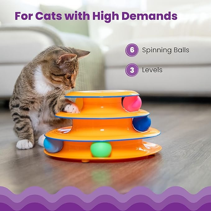 1 Catstages Tower of Tracks Interactive 3-Tier Cat Toy