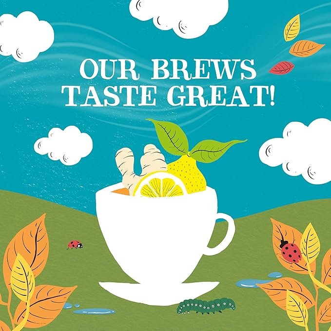 4 Clipper Tea Lemon & Ginger Teabags – Caffeine Free, USDA Organic, Great Hot or Iced – Aromatic, Natural, Fair & Delicious – 50 Tea Bags