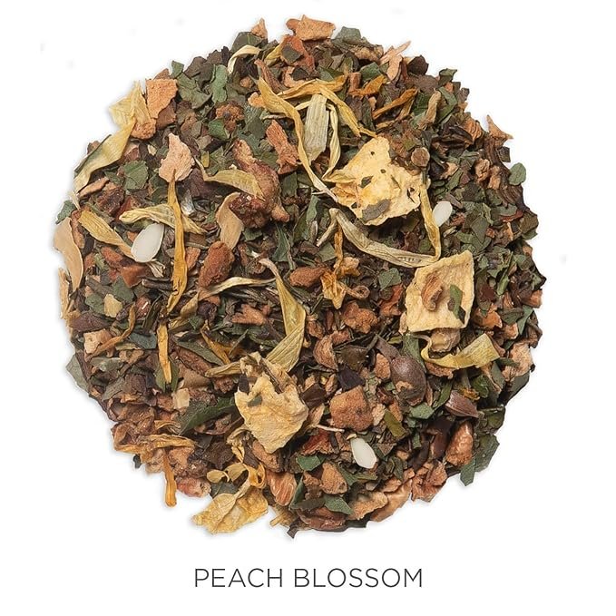 2 Tea Forte Peach Blossom Organic White Tea, Makes 35-50 Cups, 3.53 Ounce Loose Leaf Tea Canister