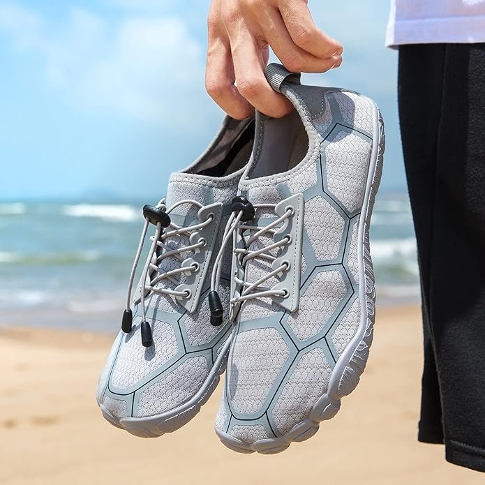 4 MOLASWIM Aqua Shoes for Men - Fast-Drying Barefoot Footwear with Wide Toe - Ideal for Outdoor Activities, Beach, Swimming, Surfing, Fishing, and Pool