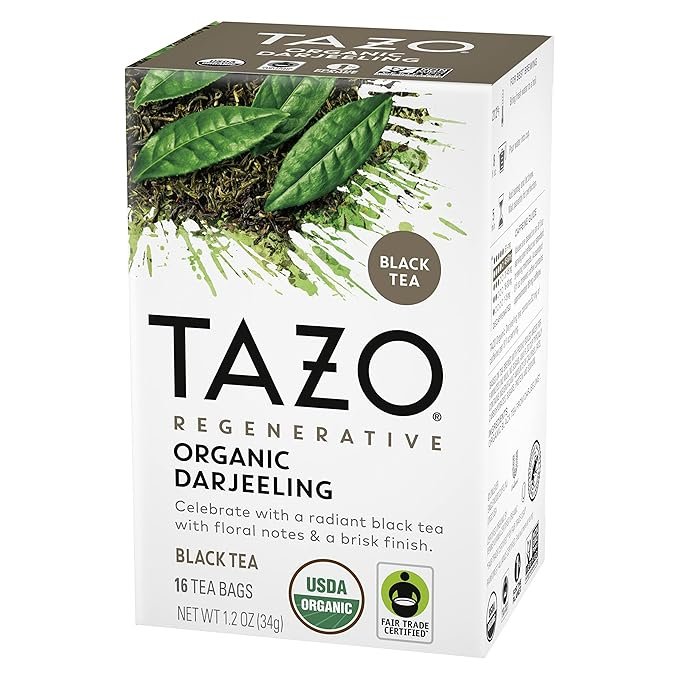 1 TAZO Regenerative Organic Darjeeling Tea Bags, 16 Count(Pack of 6)