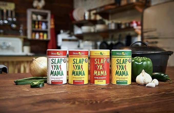 4 Slap Ya Mama Cajun Seasoning from Louisiana, Original Blend, No MSG and Kosher, 8 Ounce Can, Pack of 3