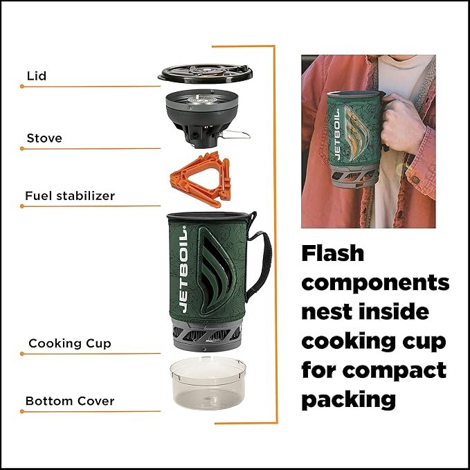 3 Jetboil Flash Camping and Backpacking Stove Cooking System