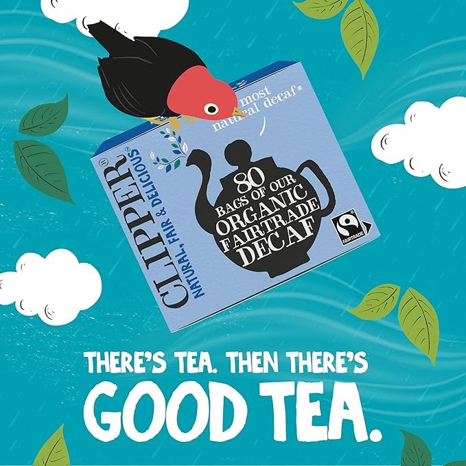 5 Clipper Tea, Organic Decaf, Plant-Based, Decaffeinated Black Tea, Great Over Ice, 1 Pack, 80 Unbleached Tea Bags