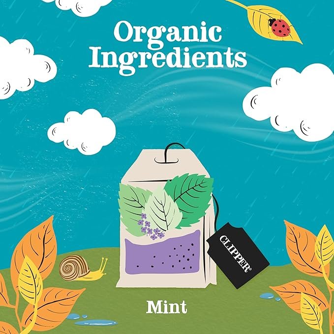2 Clipper Tea Mint Herbal Teabags – Caffeine Free, USDA Organic, Great Hot or Iced – Refreshing, Natural, Fair & Delicious – 200 Tea Bags