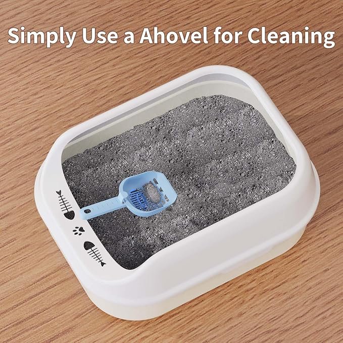4 Premium Cat Litter Scooper kit – The Ultimate Solution for a Clean and Tidy Environment Include Plastic Cat Litter Shovel, cat Litter Scoop,Pickers, Handheld Dustpan, Broom,Cleaning Brush，Paste Hook