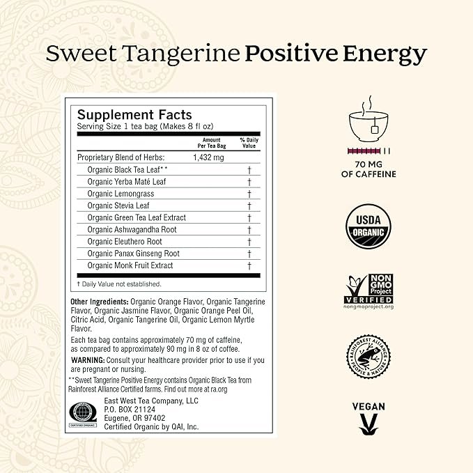 1 Yogi Tea & Choice Organics Tea Variety Pack - 16 Tea Bags per Pack (4 Packs) - Organic Tea Sampler Gift Box - Includes Yogi Sweet Tangerine Positive Energy Tea, Choice Organics Earl Grey & More