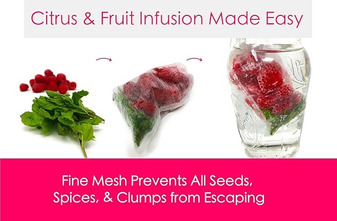 3 Mess-Free Cold Brew Coffee Filters - Convenient, One-time Filtration Sock Packs, Eco-friendly, Compostable Fine Mesh Brewing Bags for Coffee Concentrate, French/Cold Press Kit, Hot Tea in Container