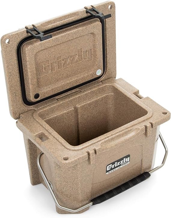 1 Grizzly 20 Cooler | 20 qt Ice Chest Durable Rotomolded Insulated | Made in USA | Warranty for Life | For Beach Boat Camping Fishing Hunting | G20