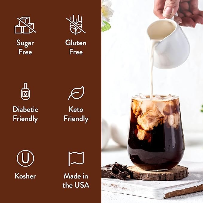3 Skinny Mocha Syrup - Sugar Free - 25.4 Ounces (Pack of 1) - Zero Calorie Beverage Enhancer & Blends
