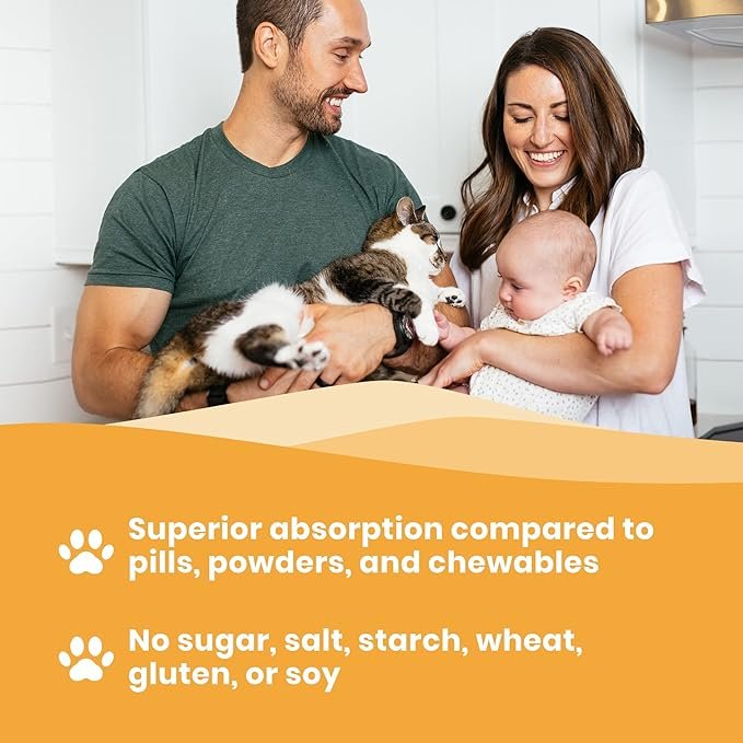 3 100% Natural Glucosamine for Cats - Pain Relief for Cats - Cat Hip and Joint Supplement Liquid - 260mg Glucosamine Chondroitin for Cats