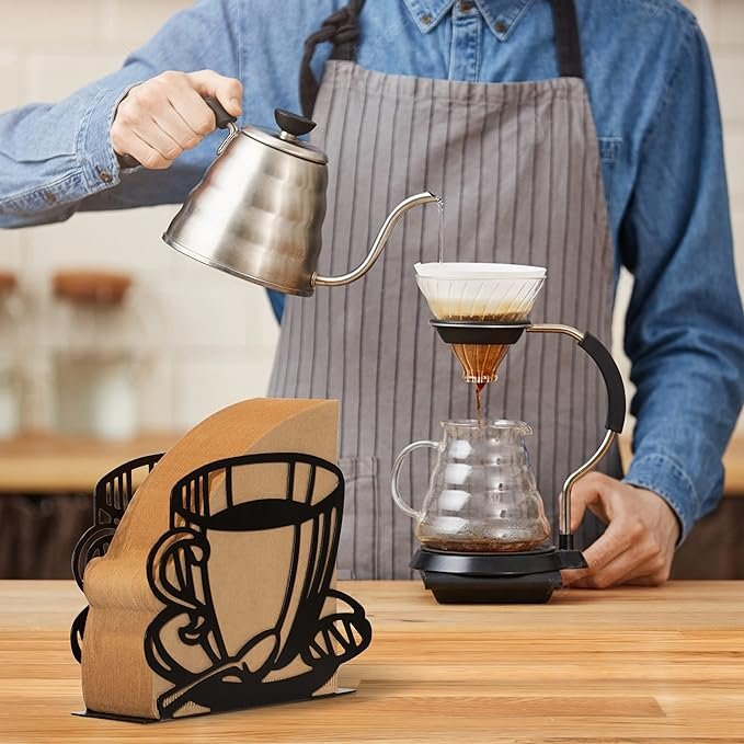 2 Coffee Filter Holder Container Stand