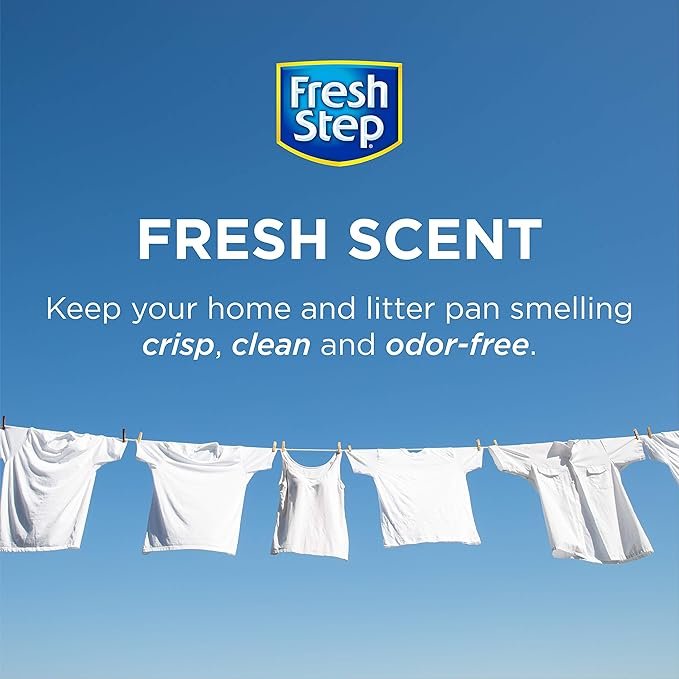3 Fresh Step Cat Litter Crystals In Fresh Scent | Cat Litter Box Deodorizer | Combats Cat Odors and Neutralizes Smells to Keep Your Home Clean, 15 Ounces - 3 Pack
