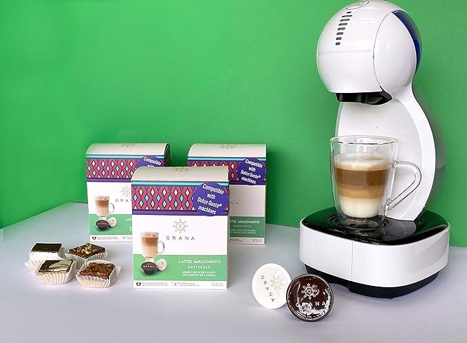 2 48 Arabica Coffee Capsules Compatible with Nescafe Dolce Gusto - 48 Dolce Gusto Macchiato Capsules (3 Boxes of 16 capsules each) - 100% Arabica Coffee Pods