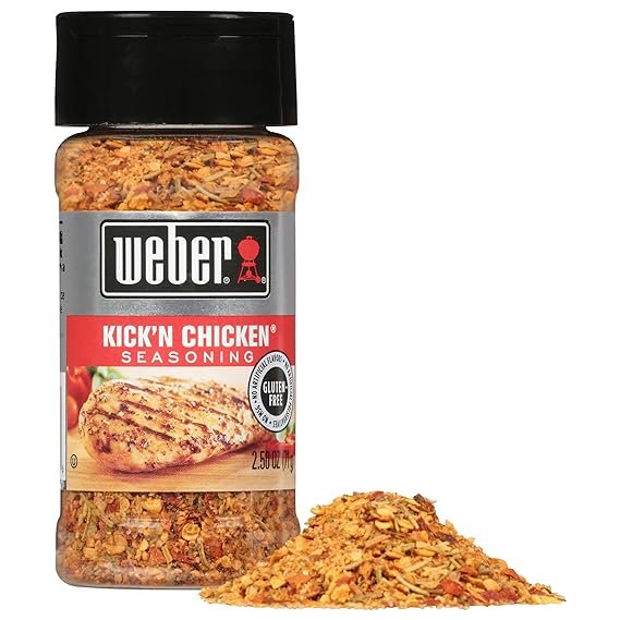 2 Weber Kick'n Chicken Seasoning, 2.5 Ounce Shaker