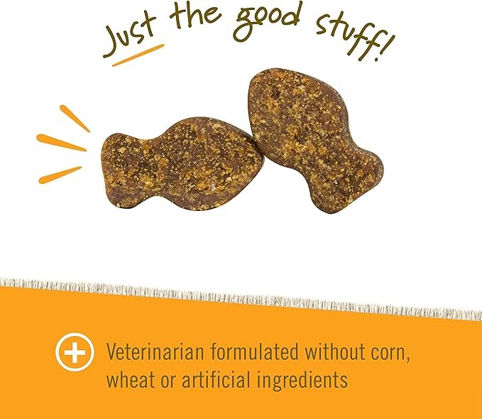3 Pet Naturals Hip and Joint Support Supplement for Cats, 30 Chews - Glucosamine, Chondroitin and MSM for Cats