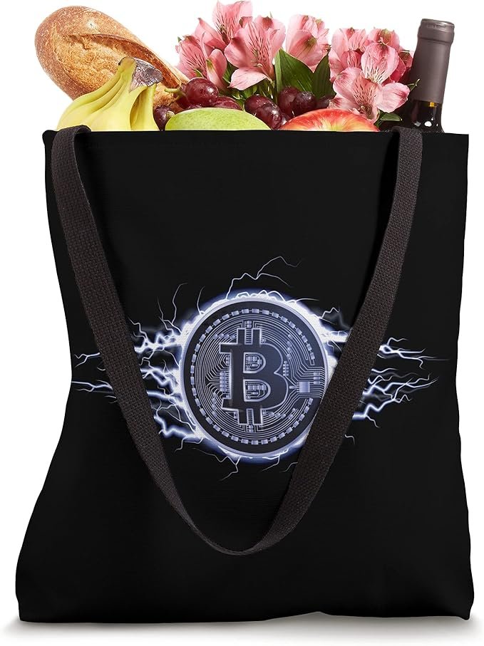 3 Lightnings Bitcoin Hodl Trader Digital Money BTC Crypto Coin Tote Bag