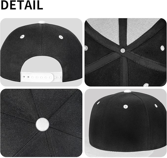 6 Dogecoin Flat Bill Hats Contrast Hip Hop Baseball Cap Unisex Snapback Rock Caps
