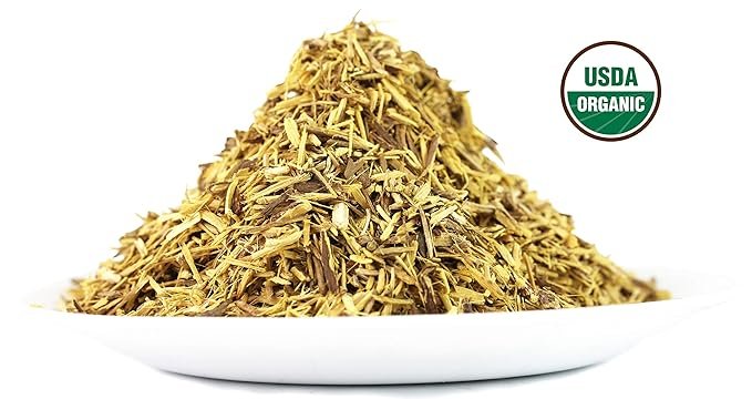 1 Licorice Root Tea 1LB (16Oz) 100% CERTIFIED Organic Licorice Root Cut and Sifted (Glycyrrhiza glabra), in 1 lbs. Bulk Resealable Kraft BPA free Bags from U.S. Wellness Naturals