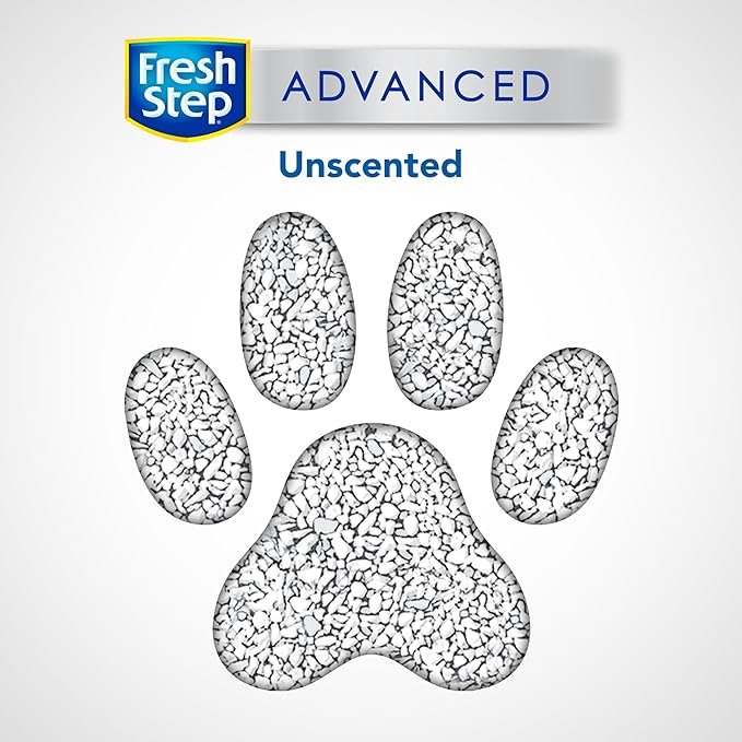 2 Fresh Step Clumping Cat Litter, Advanced, Simply Unscented, Extra Large, 37 Pounds total (2 Pack of 18.5lb Boxes) (Package May Vary)