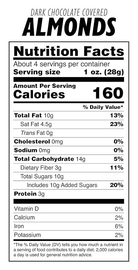 2 Organic Chocolate Covered Almonds, 55% Dark Chocolate, 3.5 Ounce Bag (12 Count), Vegan