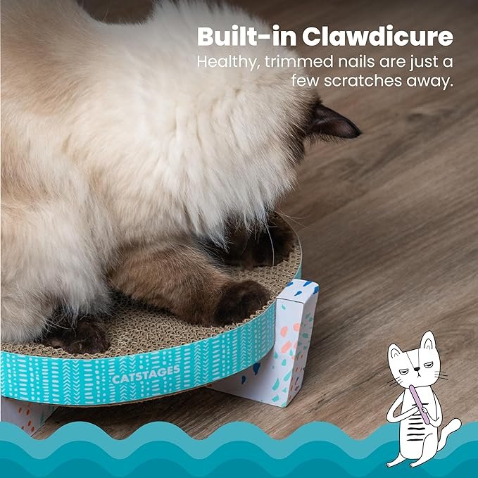 1 Catstages Scratch, Snuggle & Rest Corrugated Cat Scratcher With Catnip (packaging may vary)