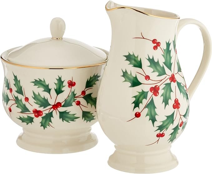 1 Holiday Porcelain Sugar & Creamer Set by Lenox