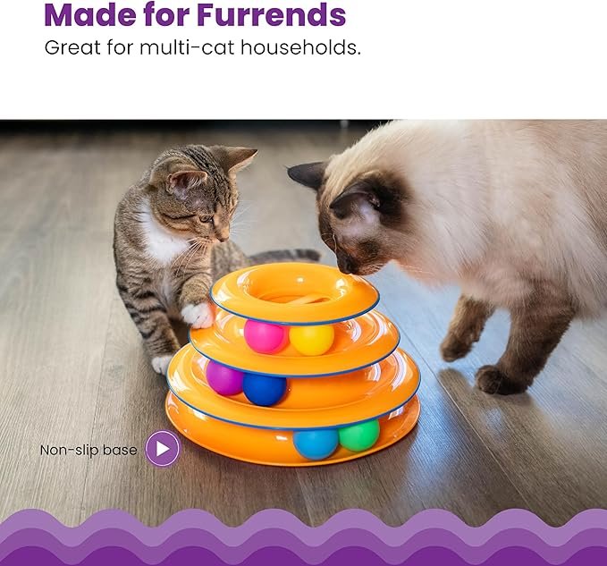 2 Catstages Tower of Tracks Interactive 3-Tier Cat Toy