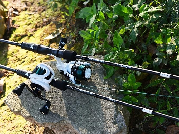 4 KX-500 Fishing Combo, Lightweight Baitcasting Set, Advanced Graphite Rods, Ergonomic Handle